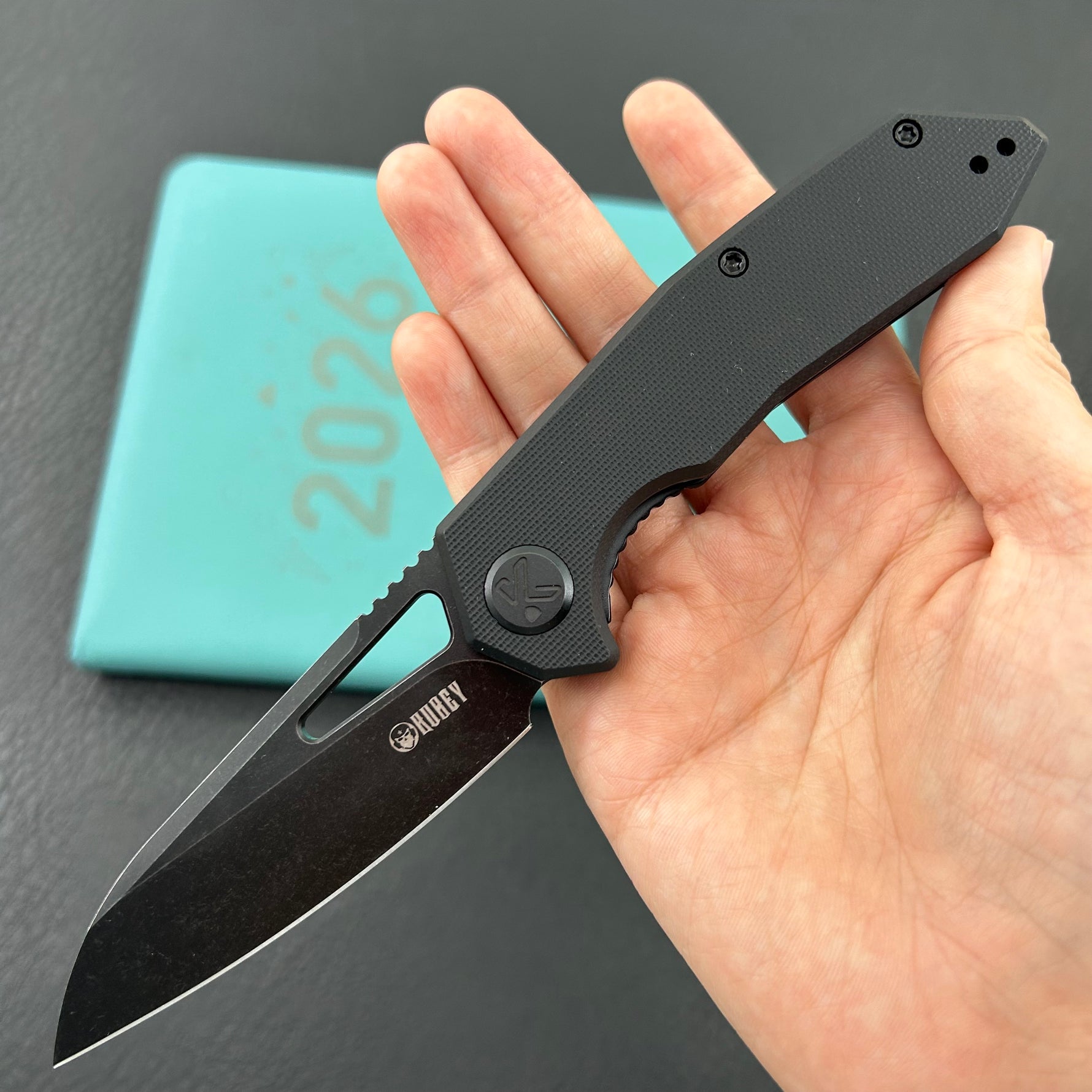 KUBEY Knife KU291-1f Vagrant Linerlock Blackout    Folding Knife