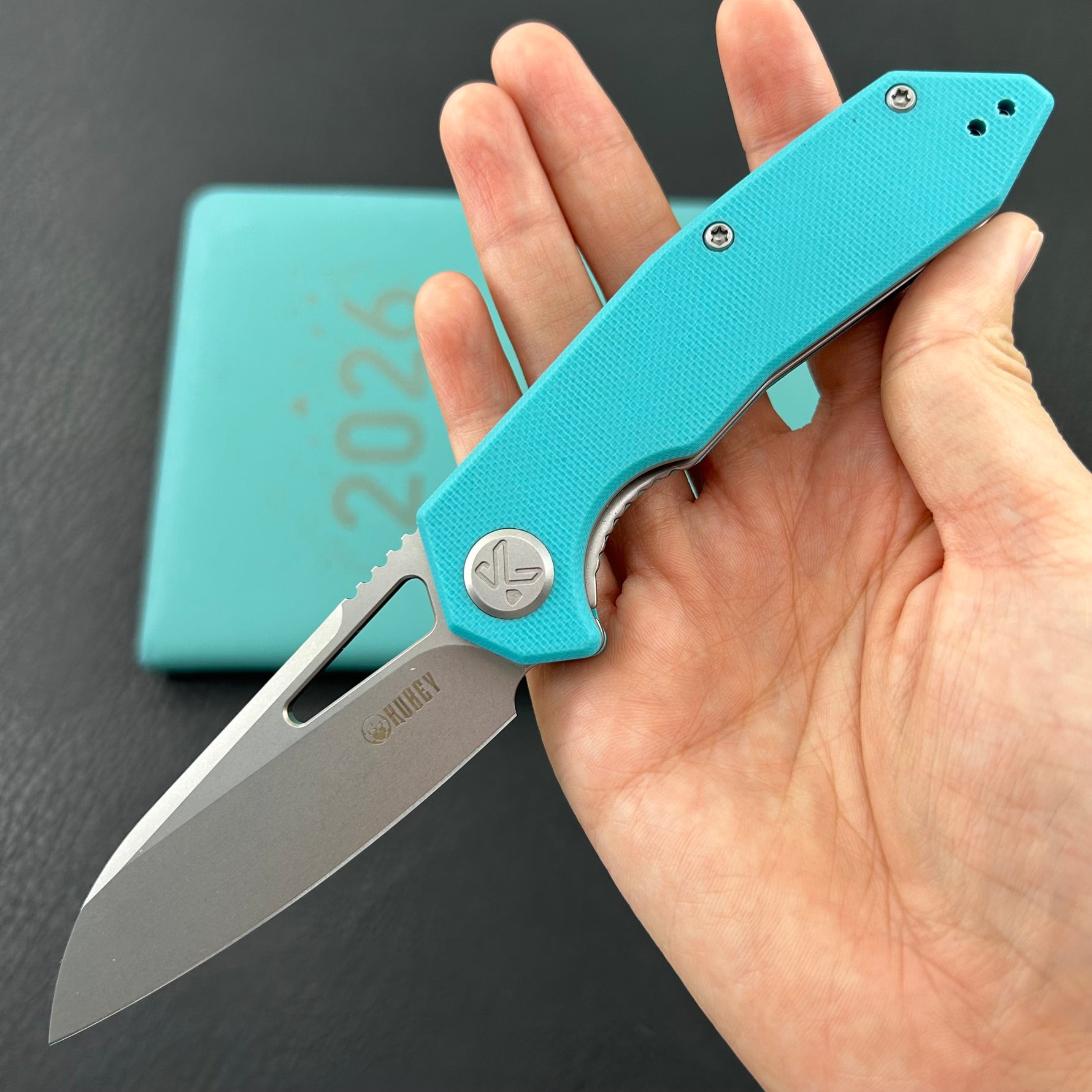 KUBEY Knife KU291-1A Vagrant Linerlock Tiffany Blue   Fold Knife