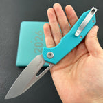 KUBEY Knife KU291-1A Vagrant Linerlock Tiffany Blue   Fold Knife