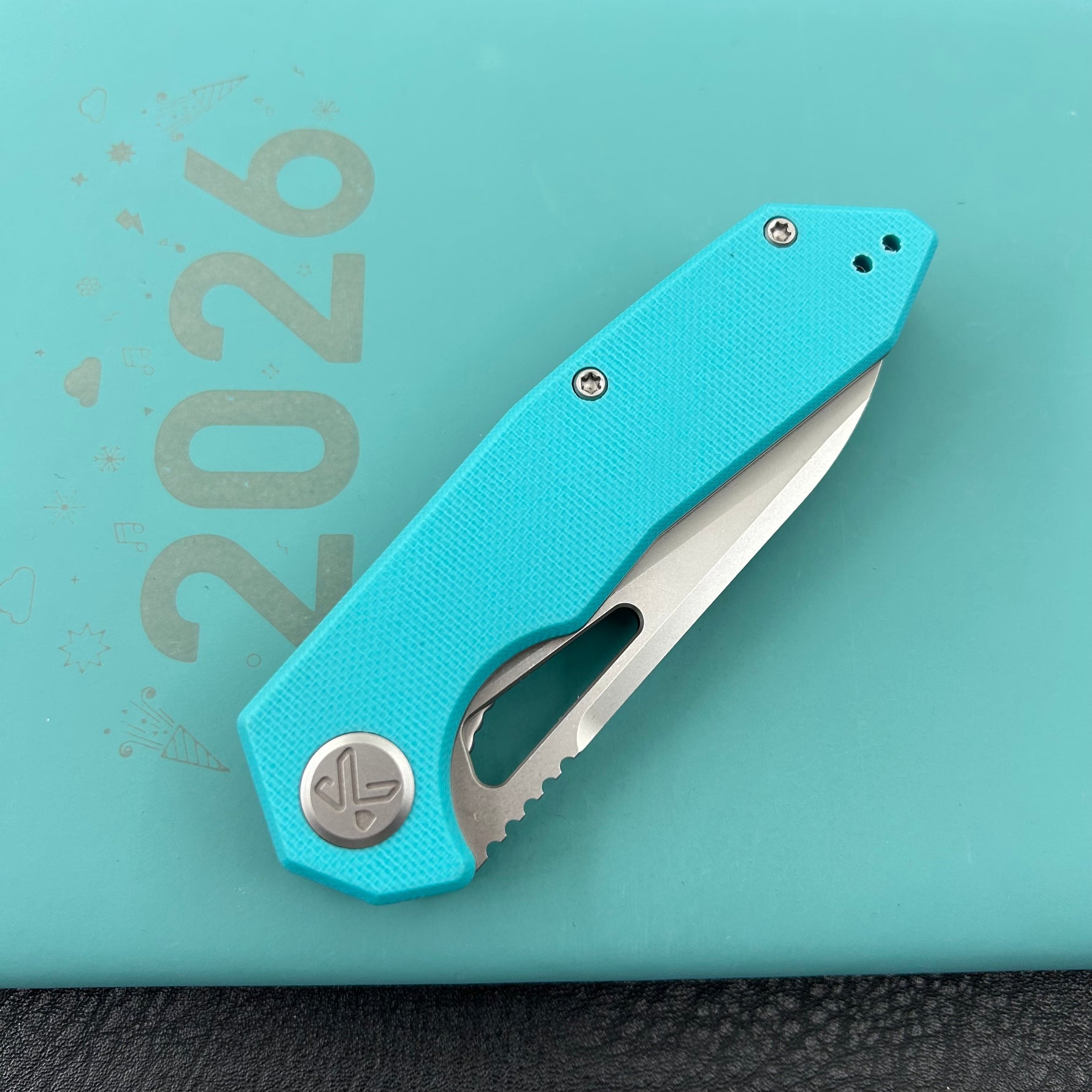 KUBEY Knife KU291-1A Vagrant Linerlock Tiffany Blue   Fold Knife