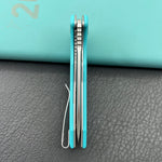 KUBEY Knife KU291-1A Vagrant Linerlock Tiffany Blue   Fold Knife
