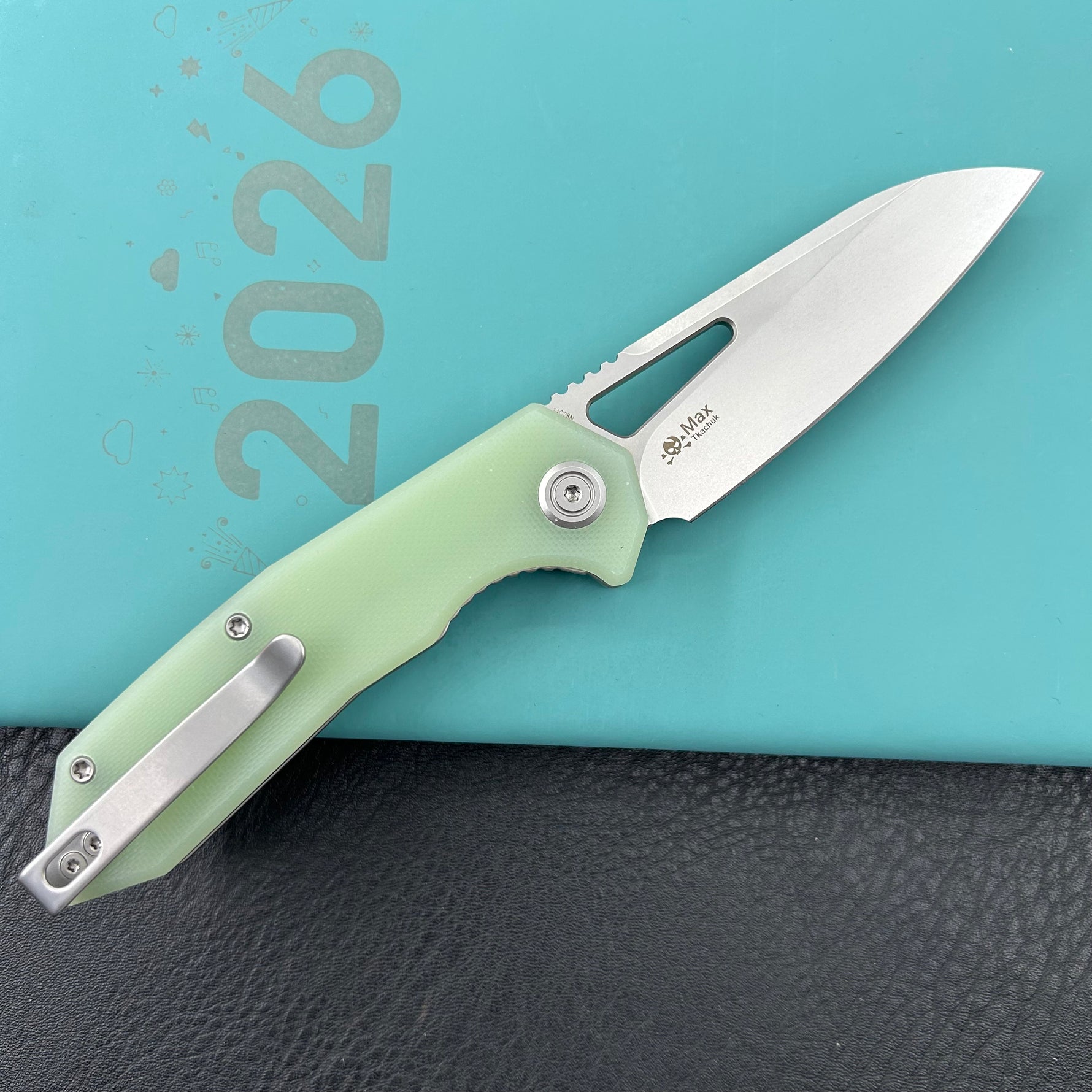 KUBEY Knife KU291M Vagrant Linerlock Jade  Fold Knife