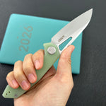KUBEY Knife KU291M Vagrant Linerlock Jade  Fold Knife