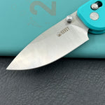 KUBEY Knife KU505B Bedrock Crossbar Lock Tiffany Blue G10 Handle Fold Knife