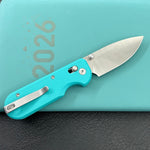KUBEY Knife KU505B Bedrock Crossbar Lock Tiffany Blue G10 Handle Fold Knife