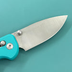 KUBEY Knife KU505B Bedrock Crossbar Lock Tiffany Blue G10 Handle Fold Knife