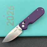 KUBEY Knife KU505C Bedrock Crossbar Lock Purple G10 Handle Fold Knife