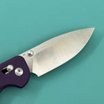 KUBEY Knife KU505C Bedrock Crossbar Lock Purple G10 Handle Fold Knife