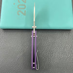 KUBEY Knife KU505C Bedrock Crossbar Lock Purple G10 Handle Fold Knife