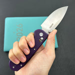KUBEY Knife KU505C Bedrock Crossbar Lock Purple G10 Handle Fold Knife