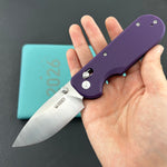 KUBEY Knife KU505C Bedrock Crossbar Lock Purple G10 Handle Fold Knife