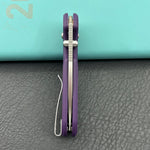KUBEY Knife KU505C Bedrock Crossbar Lock Purple G10 Handle Fold Knife