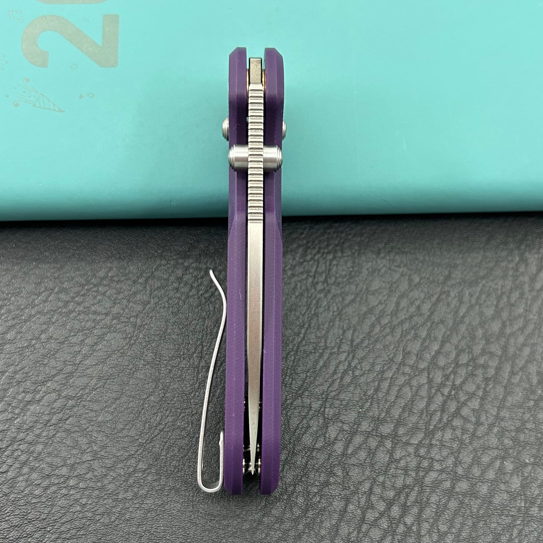 KUBEY Knife KU505C Bedrock Crossbar Lock Purple G10 Handle Fold Knife