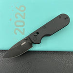 KUBEY Knife KU505D Bedrock Crossbar Lock Blackout G10 Handle Fold Knife