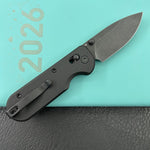 KUBEY Knife KU505D Bedrock Crossbar Lock Blackout G10 Handle Fold Knife