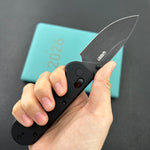 KUBEY Knife KU505D Bedrock Crossbar Lock Blackout G10 Handle Fold Knife