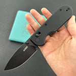KUBEY Knife KU505D Bedrock Crossbar Lock Blackout G10 Handle Fold Knife