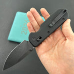 KUBEY Knife KU505D Bedrock Crossbar Lock Blackout G10 Handle Fold Knife