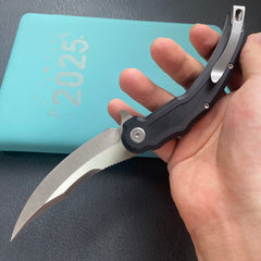 KU KNIVES KU346A Crest Pikal Linerlock Black Folding Knife