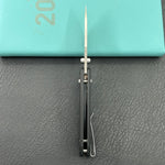 KUBEY Knife KU505A Bedrock Crossbar Lock Black G10 Handle Fold Knife