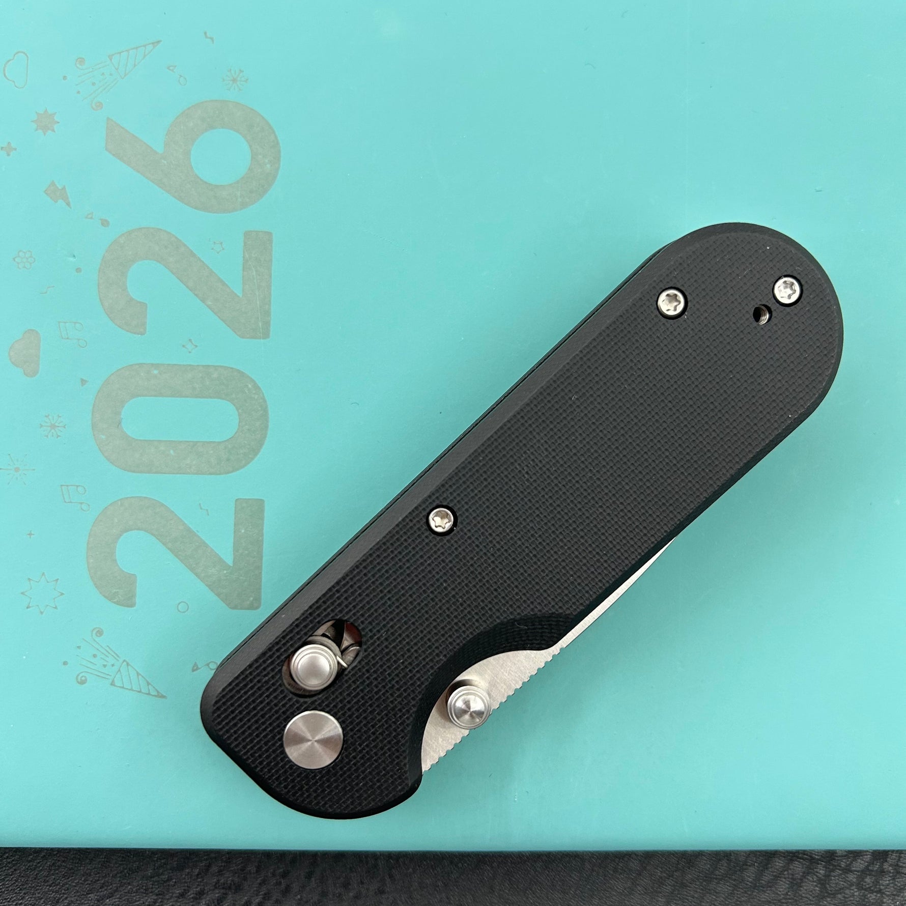 KUBEY Knife KU505A Bedrock Crossbar Lock Black G10 Handle Fold Knife