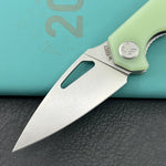 KUBEY Knife KU122V Coeus Linerlock Jade  G10 Handle Fold Knife