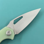 KUBEY Knife KU122V Coeus Linerlock Jade  G10 Handle Fold Knife