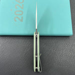KUBEY Knife KU122V Coeus Linerlock Jade  G10 Handle Fold Knife