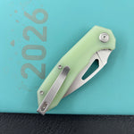 KUBEY Knife KU122V Coeus Linerlock Jade  G10 Handle Fold Knife