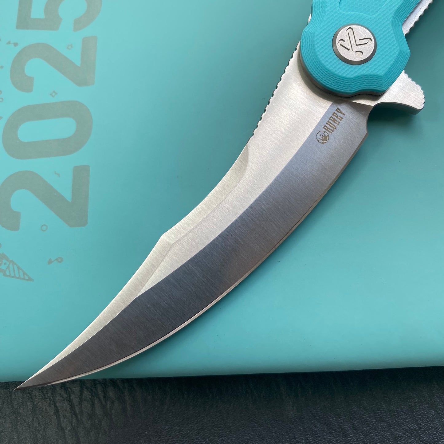 KU KNIVES KU346B Crest Pikal Linerlock Tiffany Blue Folding Knife