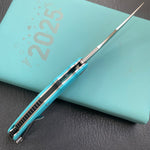 KUBEY  knife  KU346B Crest Pikal Linerlock Tiffany Blue Folding Knife