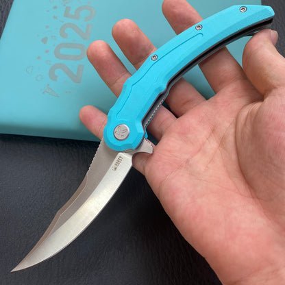 KU KNIVES KU346B Crest Pikal Linerlock Tiffany Blue Folding Knife