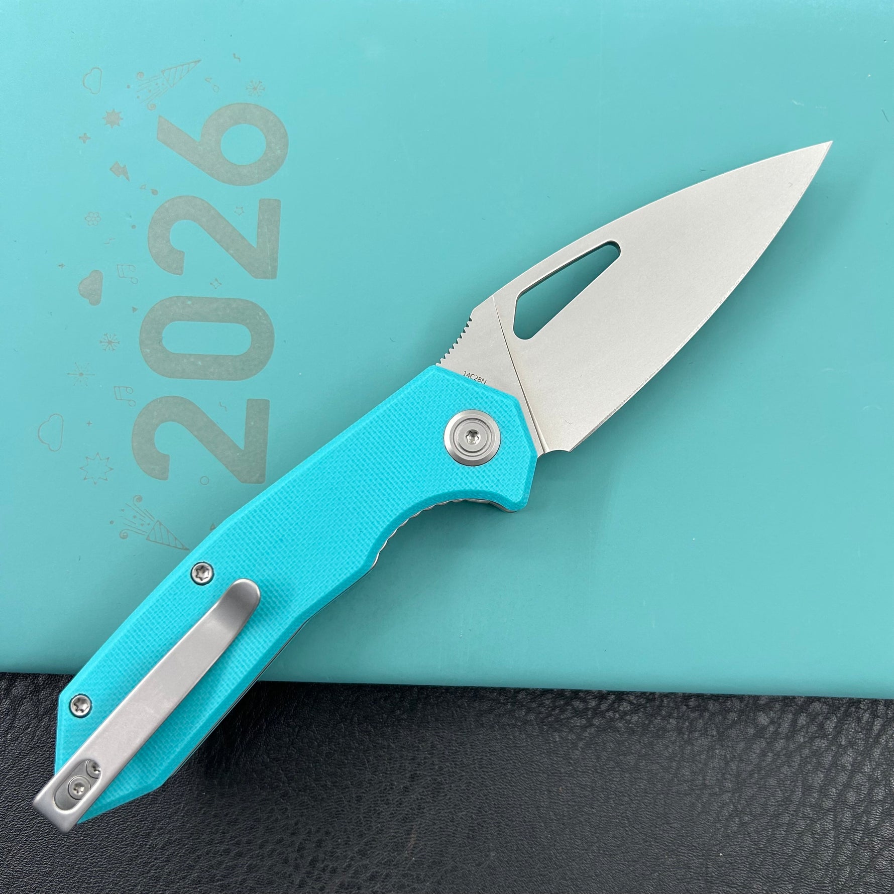KUBEY Knife KU122-1B Coeus Linerlock Tiffany Blue   Fold Knife