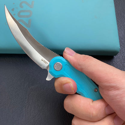KU KNIVES KU346B Crest Pikal Linerlock Tiffany Blue Folding Knife