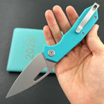 KUBEY Knife KU122-1B Coeus Linerlock Tiffany Blue   Fold Knife