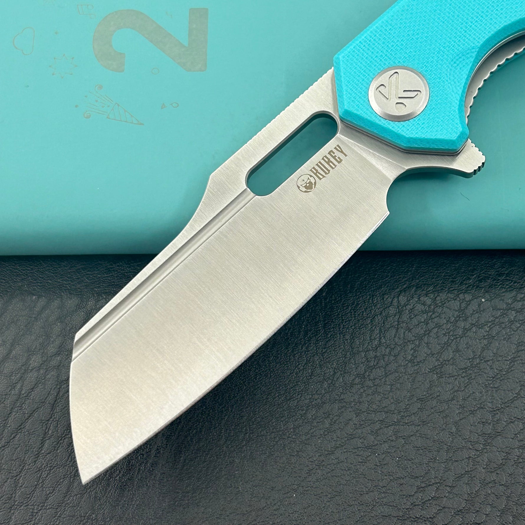 KUBEY Knife KU328L Atlas Linerlock Tiffany Blue  Folding Knife