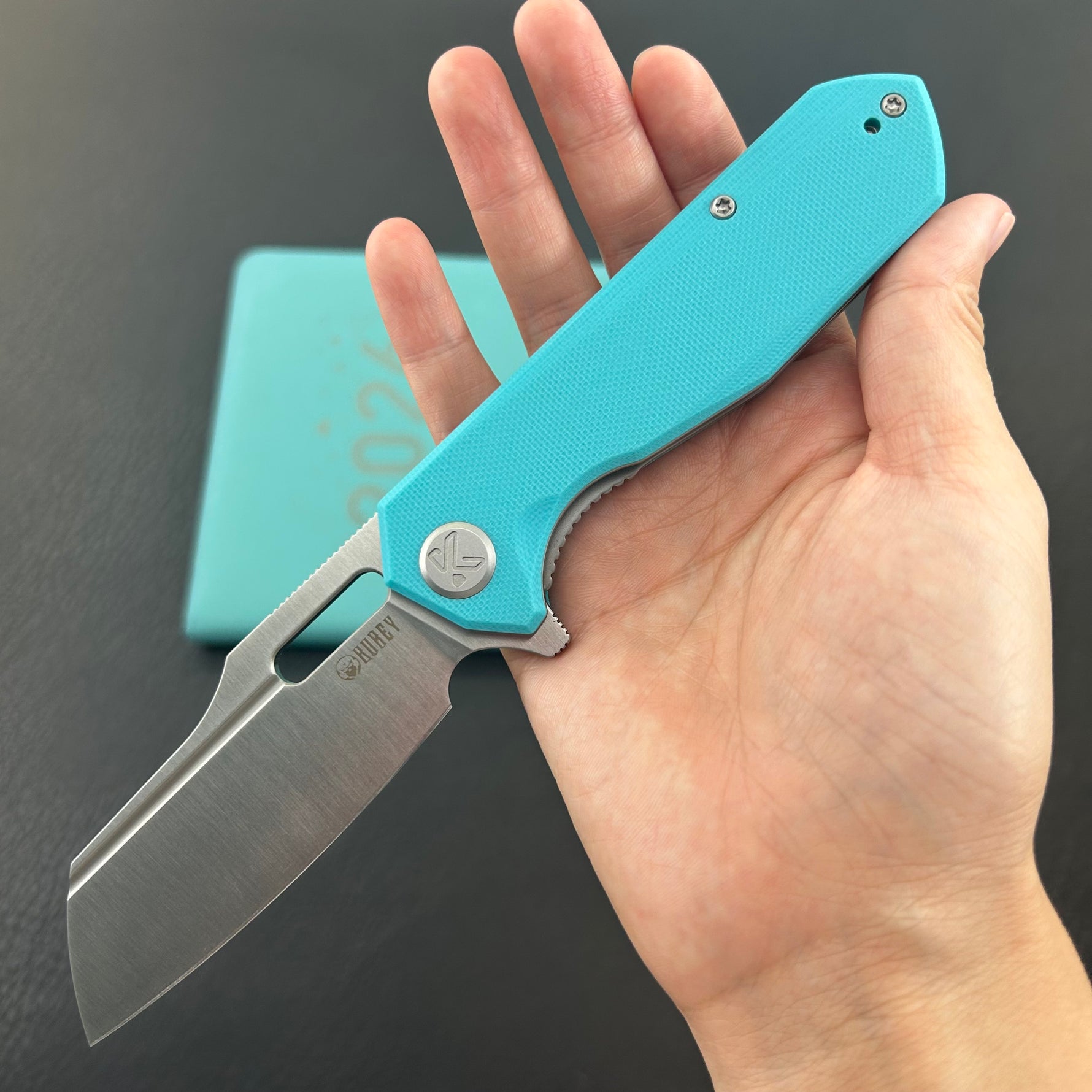 KUBEY Knife KU328L Atlas Linerlock Tiffany Blue  Folding Knife