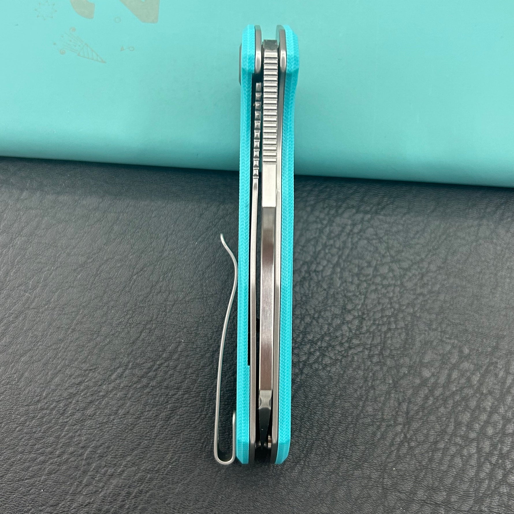 KUBEY Knife KU328L Atlas Linerlock Tiffany Blue  Folding Knife