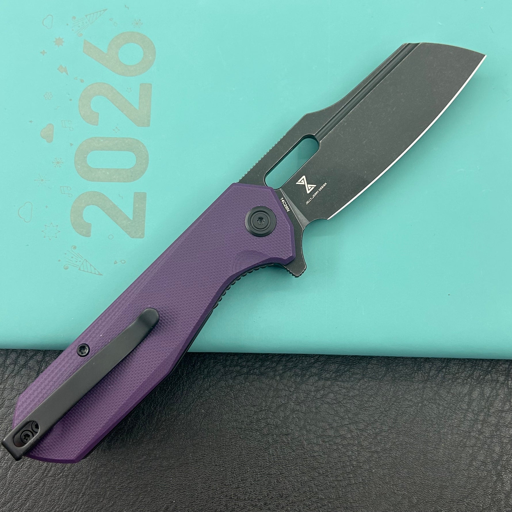 KUBEY Knife KU328M Atlas Linerlock Black Purple   Folding Knife