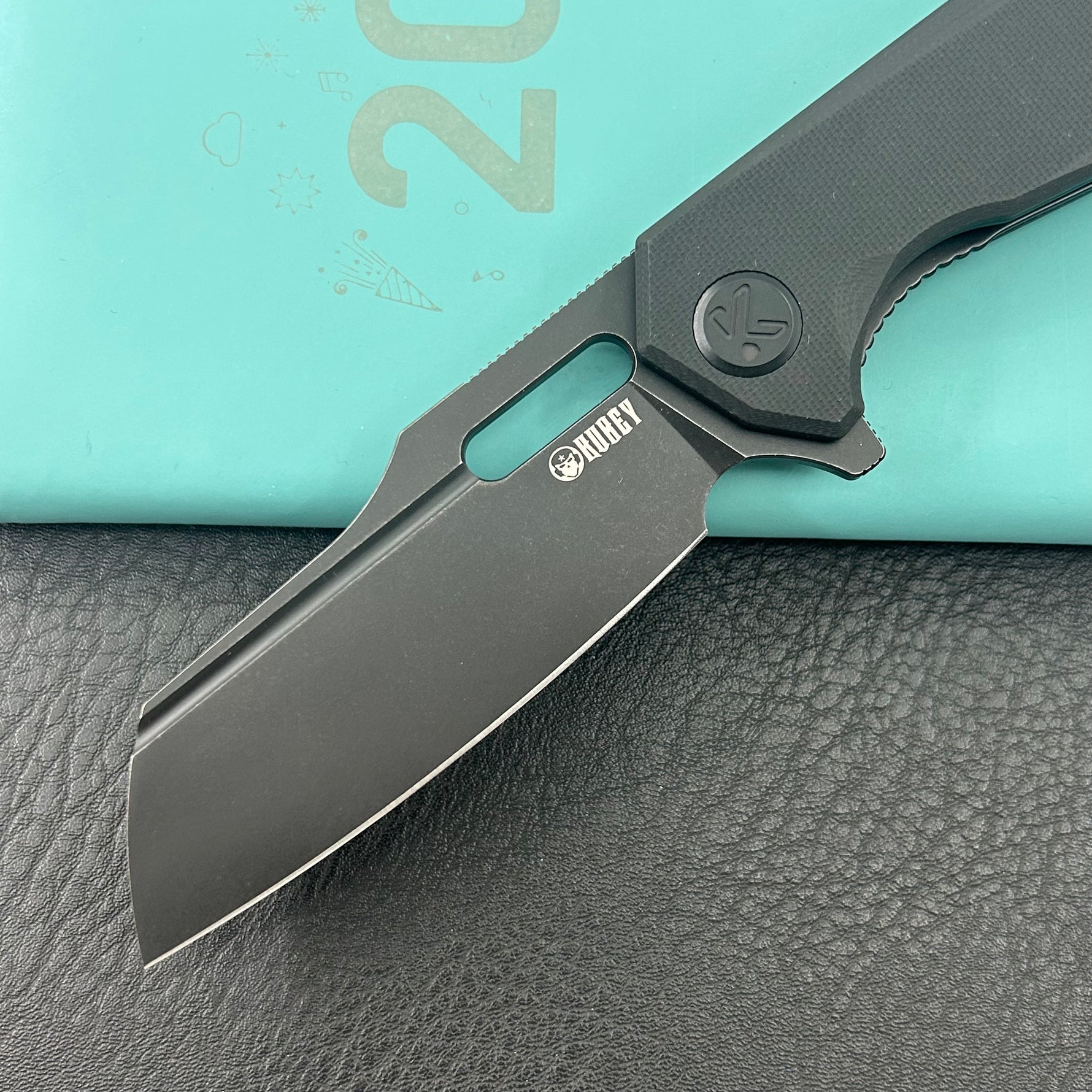KUBEY Knife KU328G Atlas Linerlock Blackout   Folding Knife