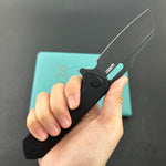 KUBEY Knife KU328G Atlas Linerlock Blackout   Folding Knife