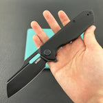 KUBEY Knife KU328G Atlas Linerlock Blackout   Folding Knife