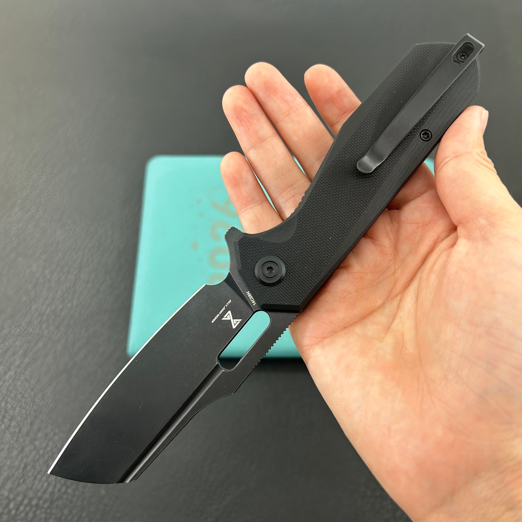 KUBEY Knife KU328G Atlas Linerlock Blackout   Folding Knife