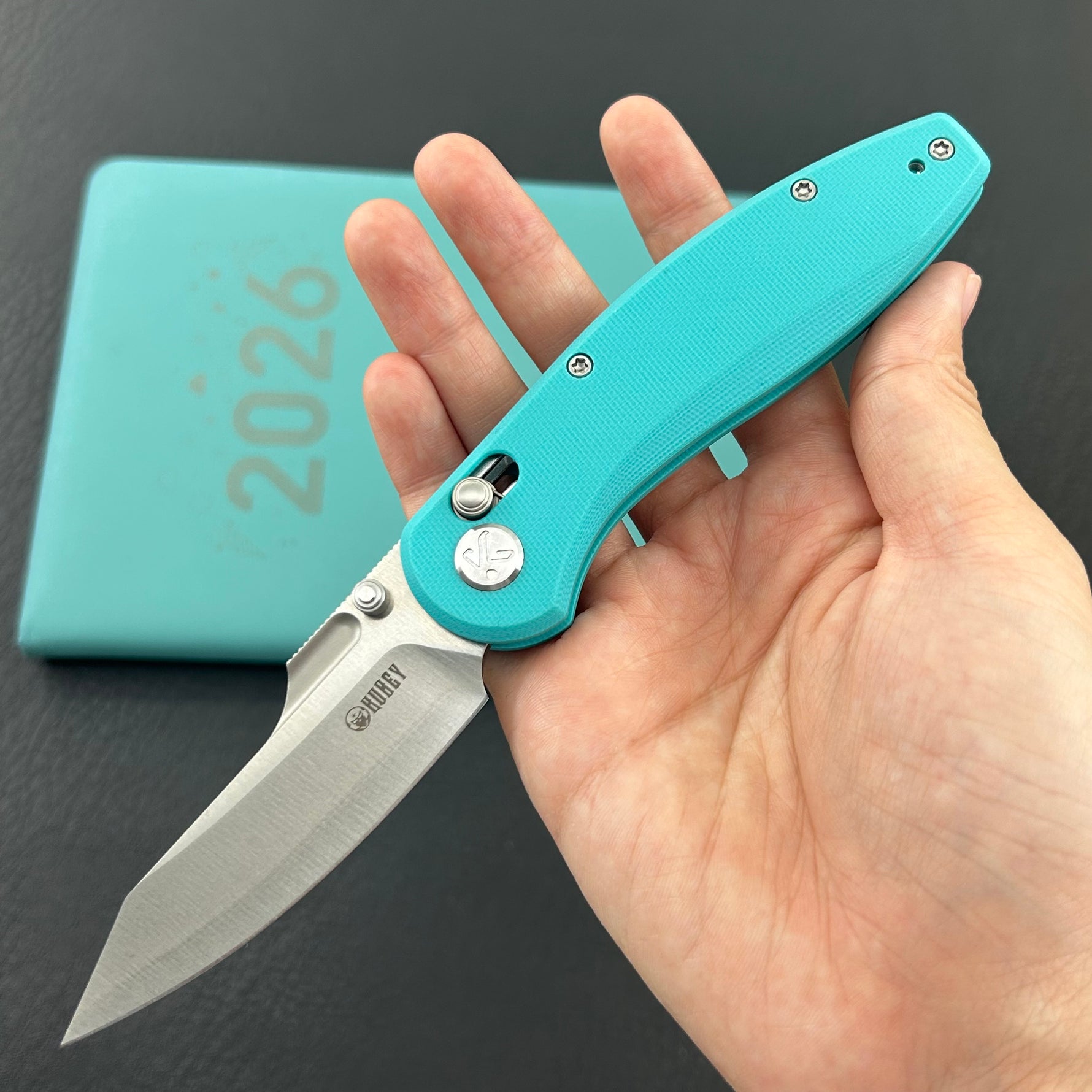 KUBEY Knife KU422C Minor Crossbar Lock Tiffany Blue  Folding Knife