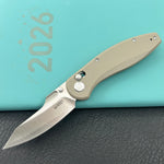 KUBEY Knife KU422B Minor Crossbar Lock Tan  Folding Knife