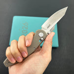 KUBEY Knife KU422B Minor Crossbar Lock Tan  Folding Knife