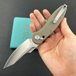 KUBEY Knife KU422B Minor Crossbar Lock Tan  Folding Knife