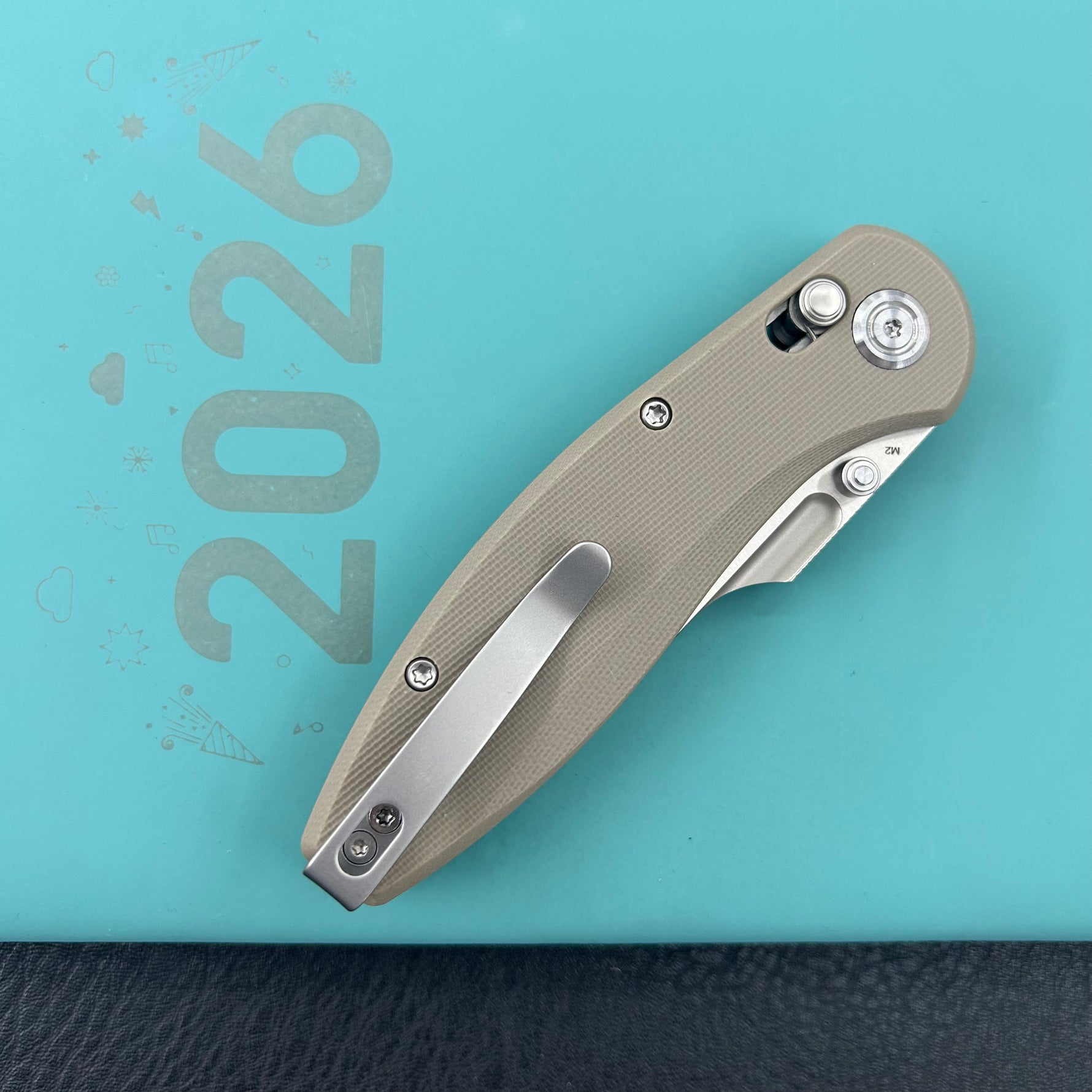 KUBEY Knife KU422B Minor Crossbar Lock Tan  Folding Knife