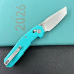 KUBEY Knife KU237G Carve Crossbarlock Tiffany Blue  Folding Knife
