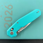 KUBEY Knife KU237G Carve Crossbarlock Tiffany Blue  Folding Knife